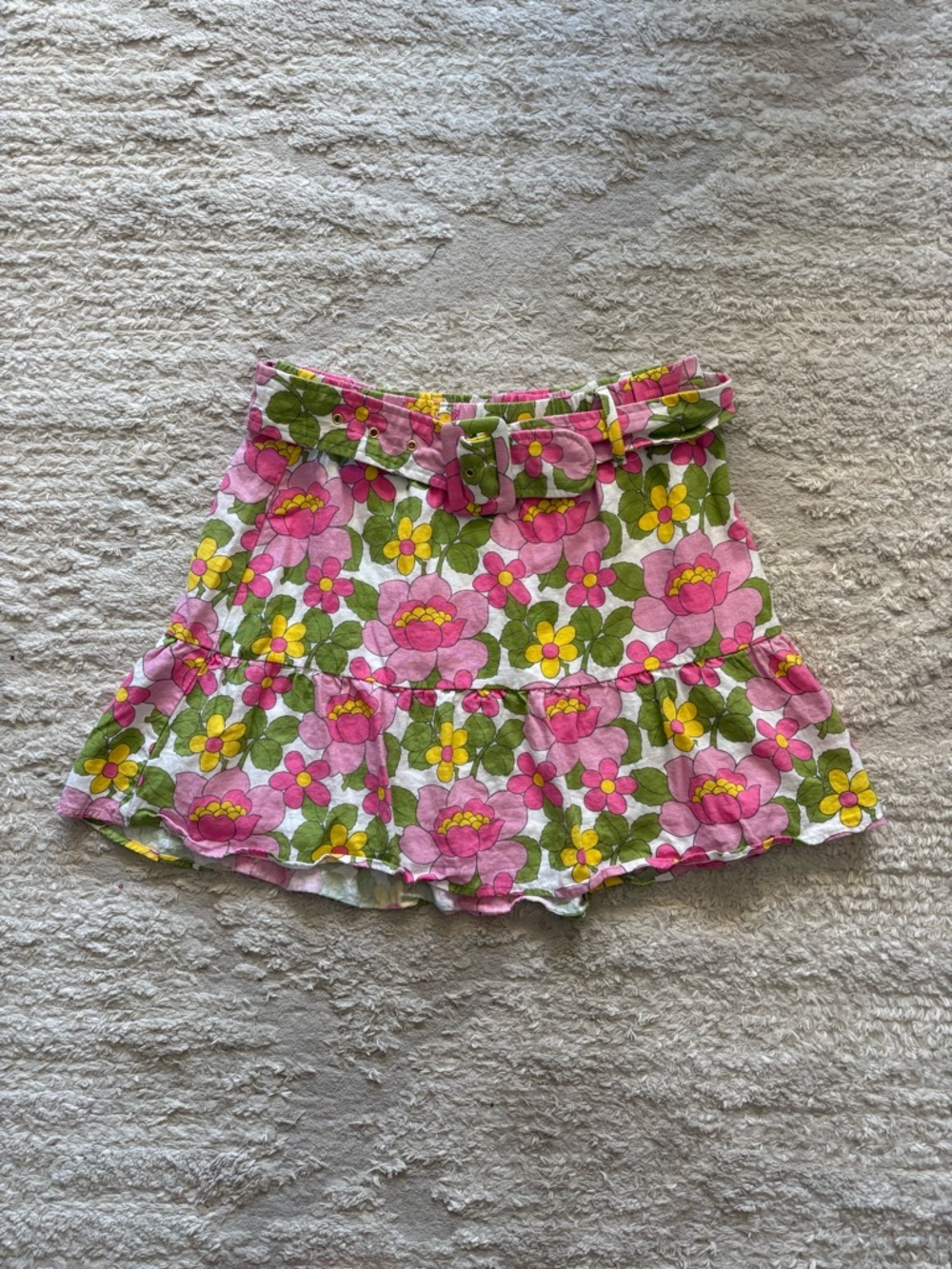 Show Me Your Mumu Fiona Skirt in the Fresh Floral pink pattern Size S - Picture 3 of 5